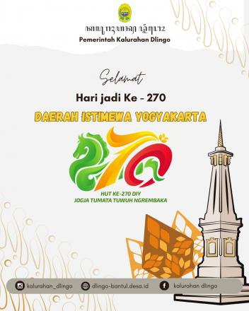 SELAMAT HARI JADI KE-270 DAERAH ISTIMEWA YOGYAKARTA