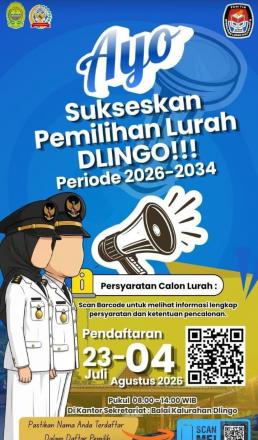 PENDAFTARAN CALON LURAH KALURAHAN DLINGO PERIODE 2026–2034 RESMI DIBUKA