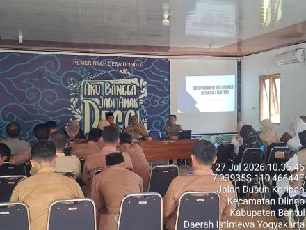 MUSKAL REMBUG STUNTING PERKUAT KOMITMEN PENCEGAHAN STUNTING DI KALURAHAN DLINGO