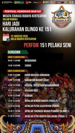 FESTIVAL KESENIAN RAKYAT MERIAHKAN HARI JADI KALURAHAN DLINGO KE-151