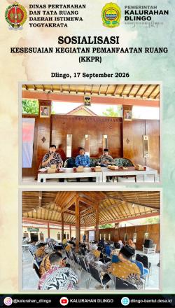 SOSIALISASI KESESUAIAN KEGIATAN PEMANFAATAN RUANG (KPPR) DI KALURAHAN DLINGO